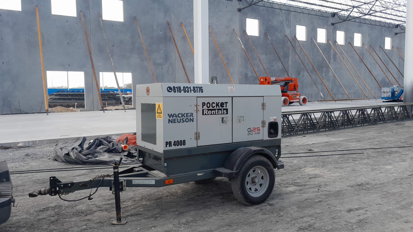 Electric generator rental from 20 to 100 KW